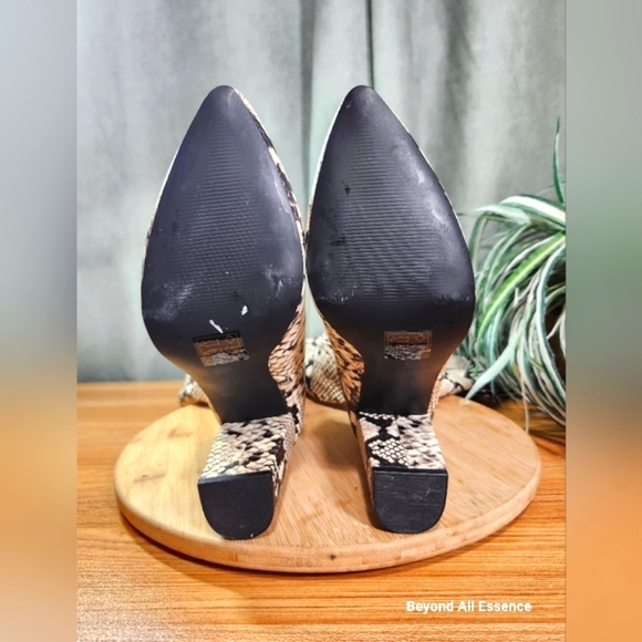 SOLD-Call It Spring Like New Syntheic Snake Skin High Knee Boots - Picture 7 of 12